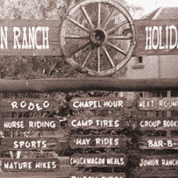teen ranch history article sepia toned